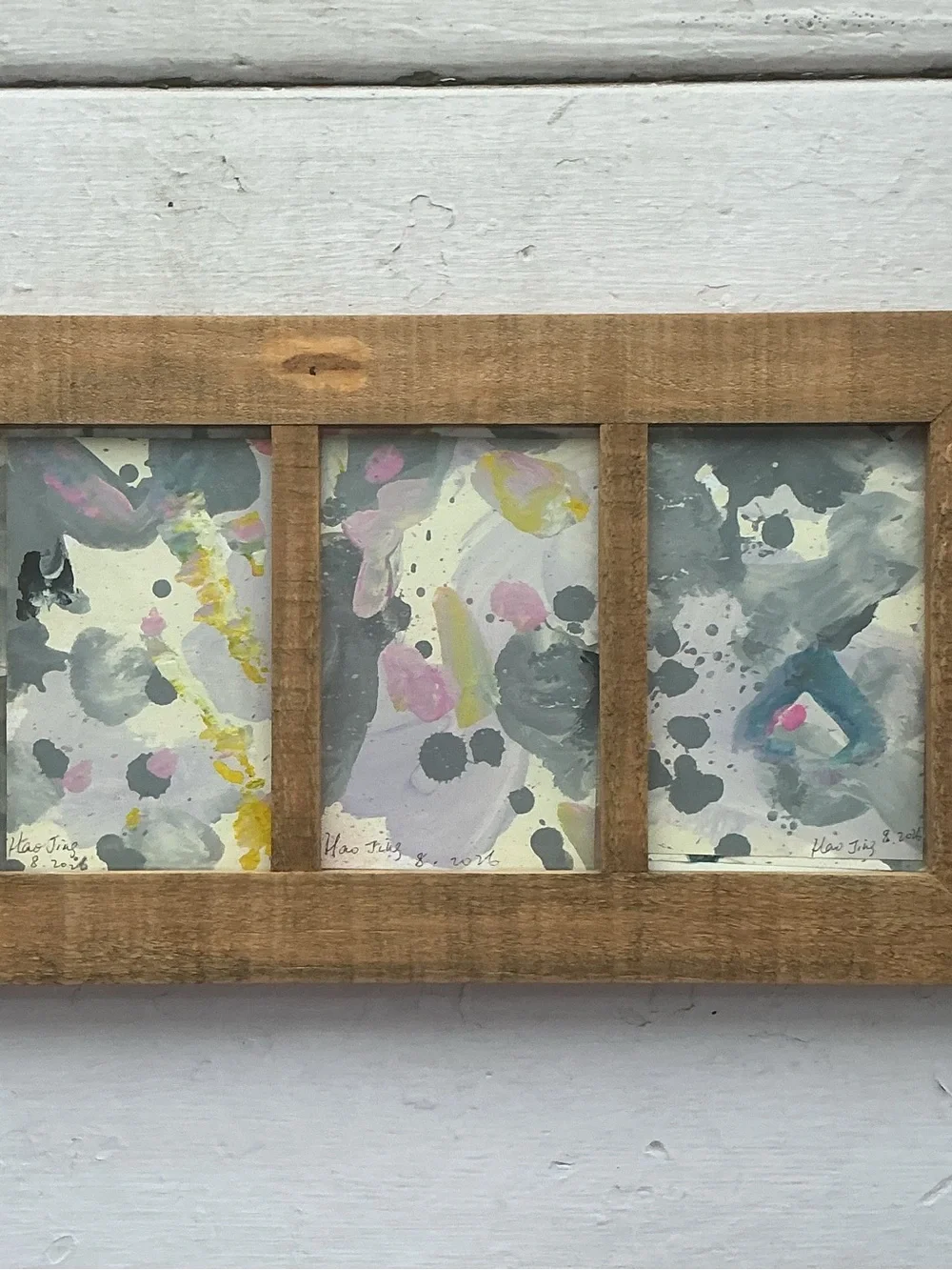 Hao Jing original abstract painting signed framed “Afternoon Light” 2026
